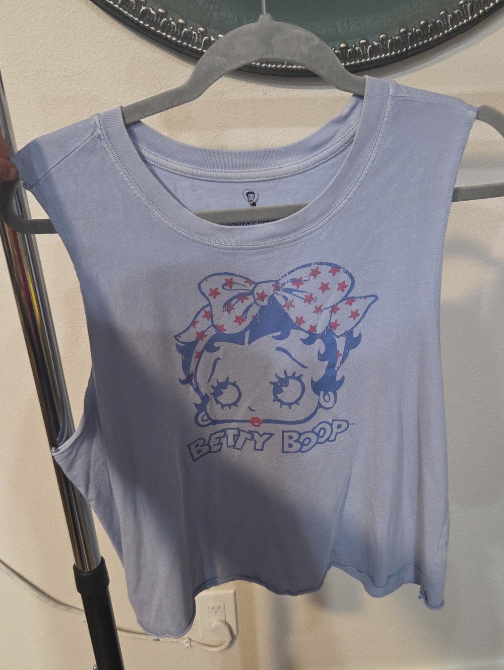 Betty Boop Lavender Tank Top with Red Stars
